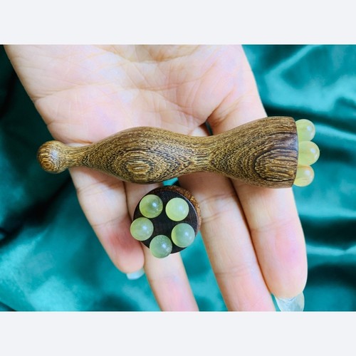 福利款牛角木加长朱雀三啄眼部按摩眼霜棒羊角小莲蓬眼周点穴放松