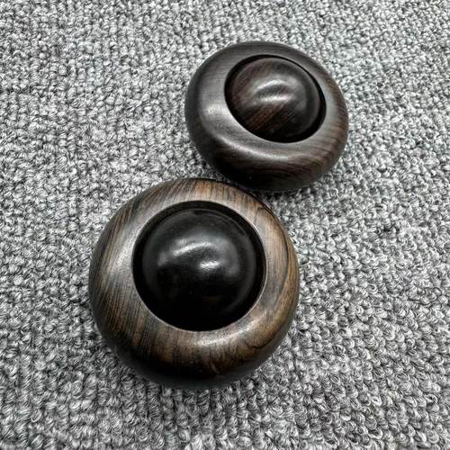 紫光檀木时来运转手把件木质圆珠可转动文玩手捻整木手部按摩器