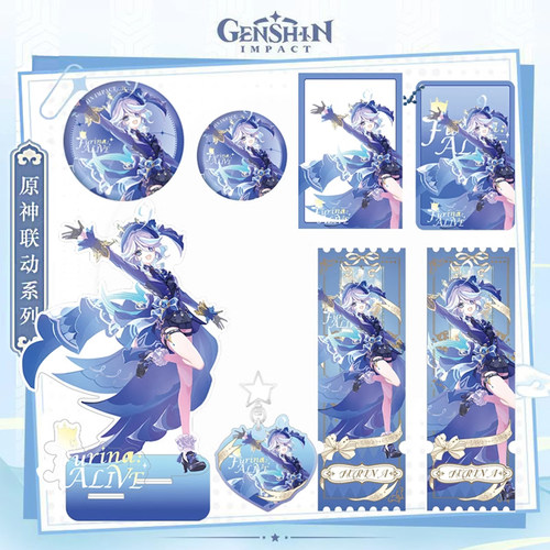 原神HoYoFari同人音乐剧同人周边芙宁娜吧唧立牌流沙挂件透卡饰品