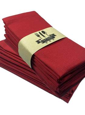 餐巾布Christmas Cloth Napkins New Year Linen Cotton西餐口布