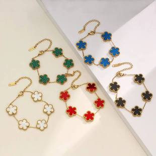 Fashion Four-leaf Clover Jewelry Design Bracelet Stainless S