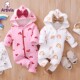 Baby Girls Cute Rompers Winter Boys Hooded Clothing Thi