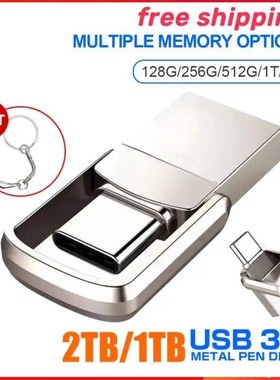 2TB Mini Metal Usb Flash Drive Type C 128/256/512GB Tiny Pen