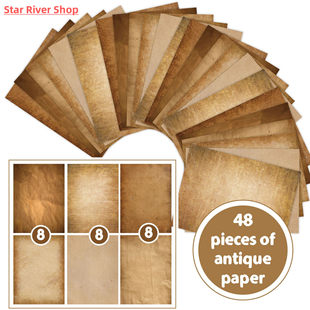 48 Sheets Vintage Design Paper A4 Double-sided Letter Paper