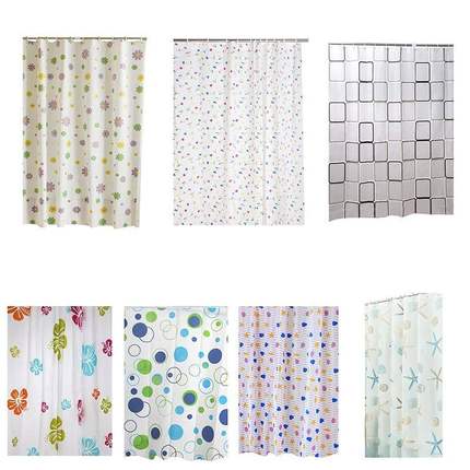 Simple Printing Bathroom Shower Curtain Home Decoration Poly