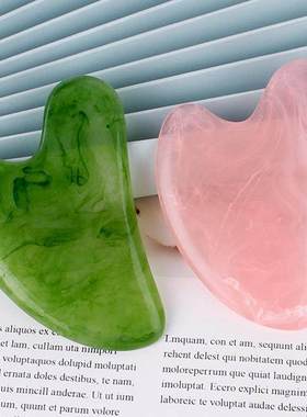 Natural Jade Stone Gua Sha Massage Board Rose Quartz Guasha