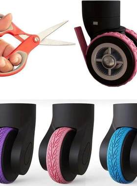 4PCS Luggage Wheels Protector Silicone Suitcase Wheel Prote