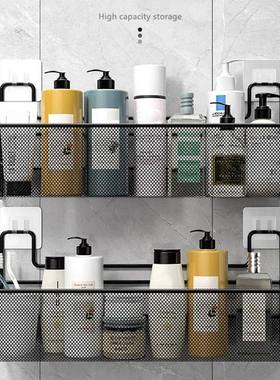 Wall-mount Bathroom Shelf Shower Shampoo Rack免打孔置物架