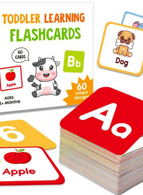 Toddler Flash Cards Learning 60 Double Sides Flashcards toys