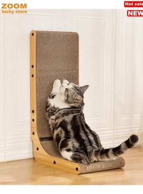 L Shape Cat Scratcher,Cat Scratchers for Indoor Cats, Large