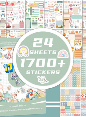 Planner Stickers 24 Sheets 1700 For Diary Stickers Notebook