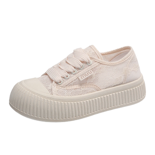 小个子专用内增高小白鞋女薄款透气夏季配裙子厚底休闲板鞋34码