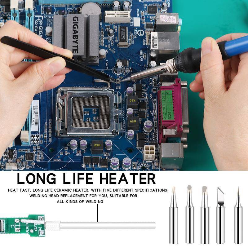 860可调温电烙铁工具包欧套装 铁规英规220名门焊匠V 936烙 60W