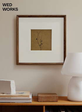 WED 小众简约禅意单色艺术摄影装饰画卧室玄关过道书房中古风挂画