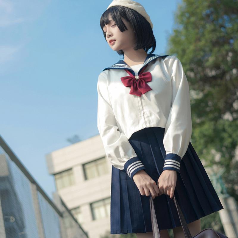 原创20新款关西襟JK制服学生装水手服日系上衣短裙套装6052