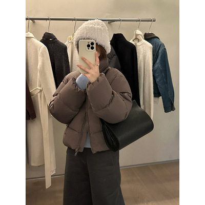 MMC DITION短款羽绒服女冬季2025新款90白鸭绒立领泡芙面包服外套