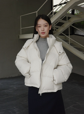 EVERTRUE 90白鸭绒羽绒服女保暖冬季韩版云朵连帽宽松外套潮91686