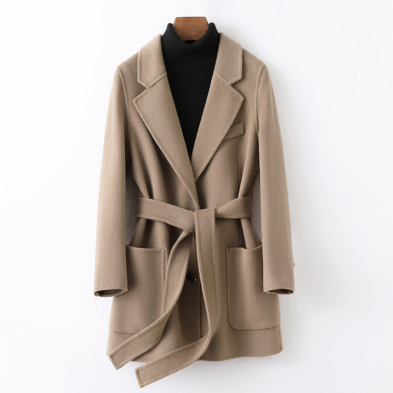 2025年新款羊毛大衣女韩版时尚高端品牌双面零羊绒毛呢子外套,女装/女士精品,毛呢外套,淘宝优惠券,粉丝福利购,淘宝优惠卷