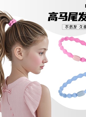 M2ka儿童发绳女孩2026新款彩色高马尾高颜值发圈扎头发头绳橡皮筋