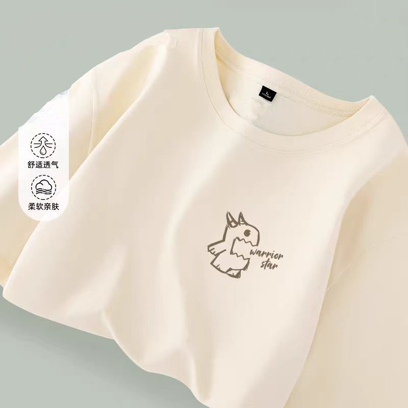 短袖t恤男款2025夏季新款宽松圆领半袖男装重磅夏天男爆款ins上衣