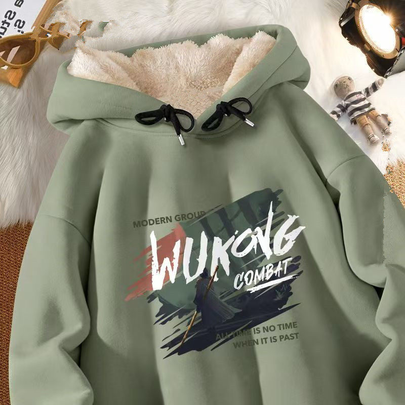 男款青少年加绒加厚卫衣男冬季休闲男装2025新款连帽宽松衣服12,男装,卫衣,淘宝优惠券,粉丝福利购,淘宝优惠卷