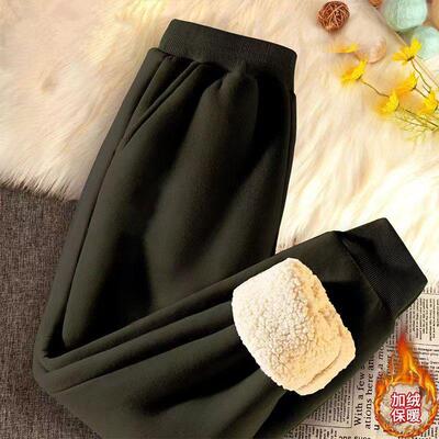 加绒加厚保暖宽松休闲裤