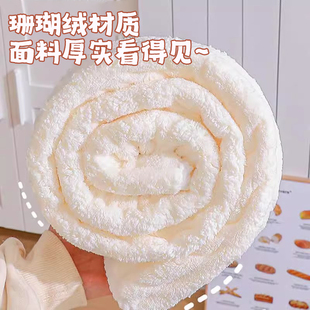 糖果条绒珊瑚绒毛巾吸水速干不掉毛洗脸巾男女高档洗澡毛巾擦手巾