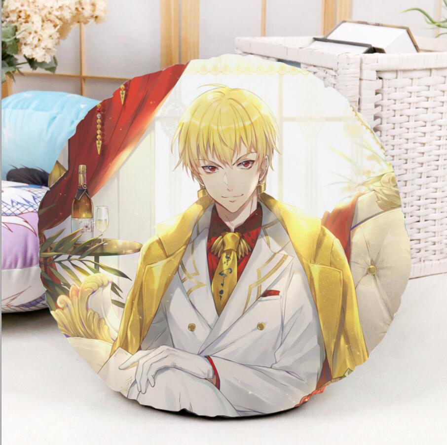 Fate金闪闪吉尔伽美什圆形抱枕 动漫周边cos宅男送腐女生日礼物