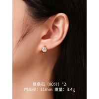 Zhuodie Jewelry Moissanite earrings for Women S925, a pair of silver gold-plated and set Moissanite diamond ear rings, a simple yet elegant gift thumbnail 6