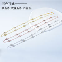 Zhuodie Jewelry pure silver gold-plated 10-diamond bubble Moissanite necklace for women, simple collarbone chain for women, elegant OL style pendant thumbnail 3