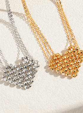 卓蝶纯银镀黄金三层链女蹦迪珠链