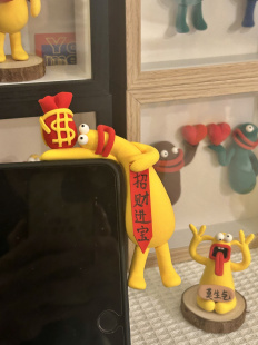 搞怪有趣原创小怪兽超轻黏土平板装 饰小配件办公室笔记本