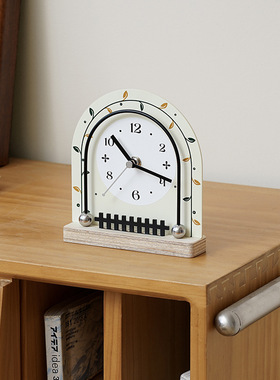 中古风时尚摆台式时钟装饰摆件