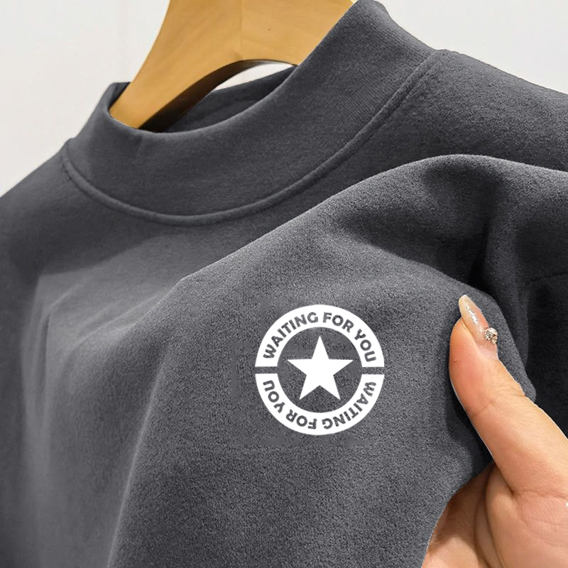 双面德绒保暖半高领打底衫男士秋冬季加厚长袖t恤上衣服专柜尾货