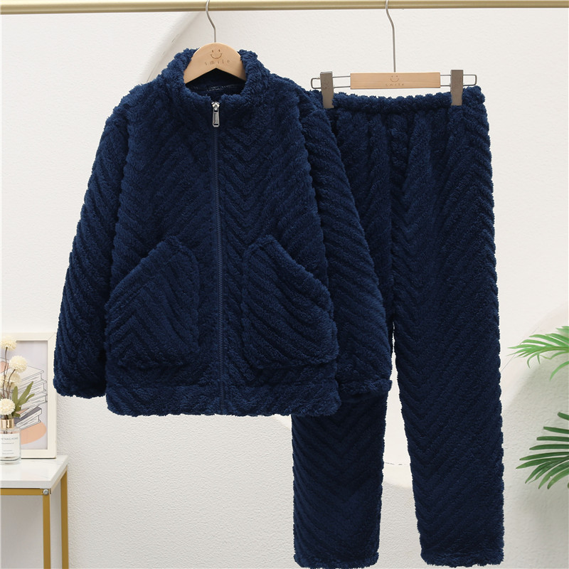 男童睡衣秋冬珊瑚绒加厚中大童男孩法兰绒儿童家居服冬季2025新款