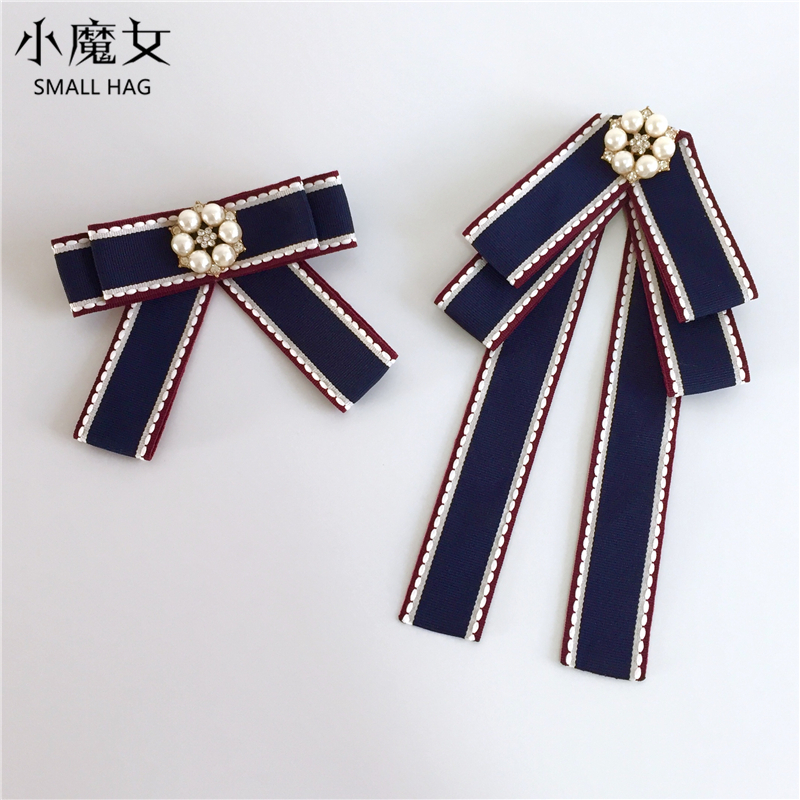 韩版恬静优雅风衬衣装饰别针领结