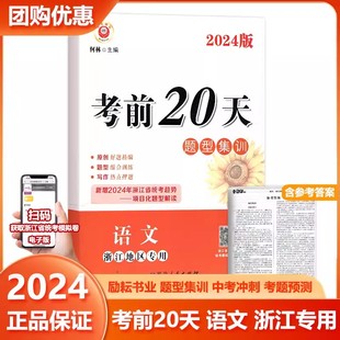 浙江中考考前20天题型集训语文浙江地区专用九年级新中考复习测试专项训练真题模拟测试卷题型精选复习资料总复习测试 2024版