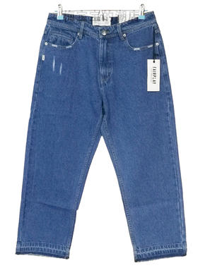 全新正品Publish旗下Fairplay Celo毛边刀割宽松牛仔九分裤