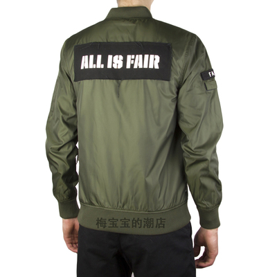 全新正品Publish旗下Fairplay Braeden Ma-1休闲飞行夹克外套