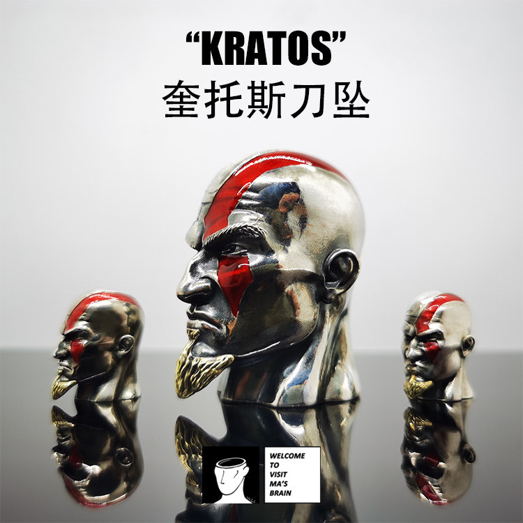奎托斯奎爷刀坠战神纯银珐琅摆件个性吊坠礼物1207系列做货小马哥