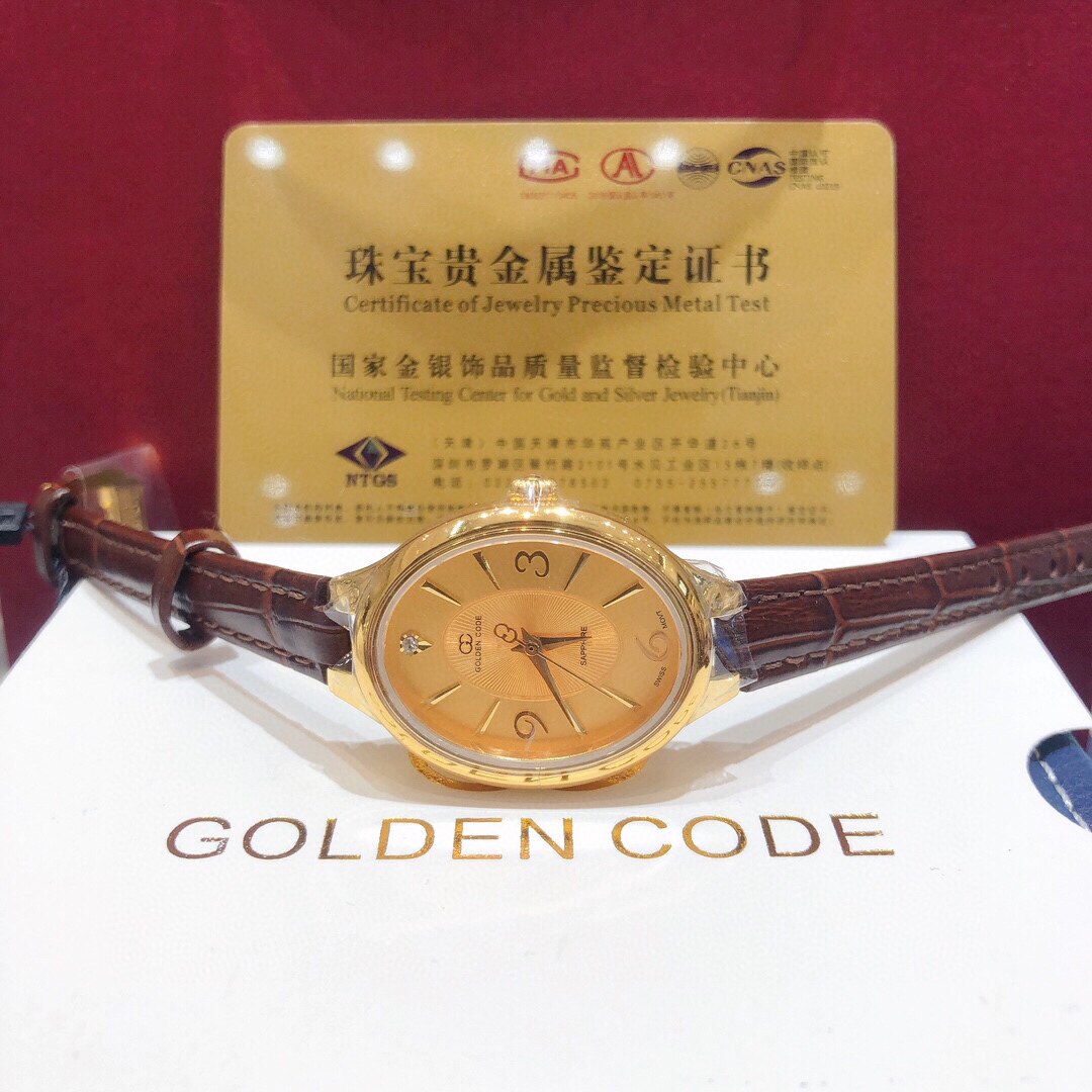 足金硬足金轻羽系列石英表古昆金表