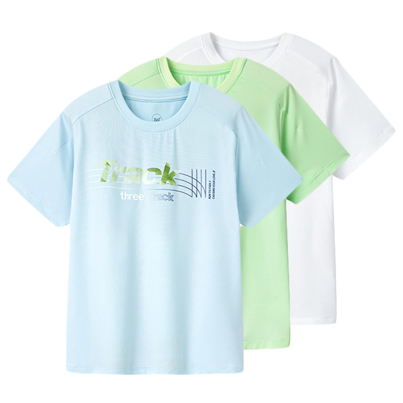 【商城同款】 361男童凉感短袖衫2025夏速干T恤学生冰感针织短袖