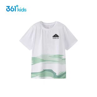 【商场同款】361童装男童短袖针织衫2024夏季中大童新针织衫短袖