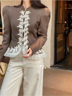 春上新法式复古浪漫优雅精致短外套气质时尚潮流重工设计师品牌