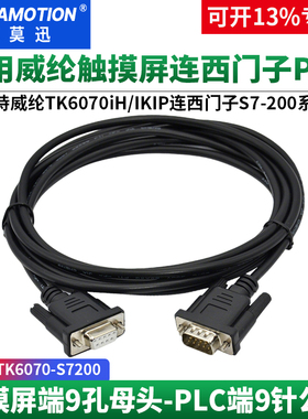 艾莫迅适用于威纶屏TK6070iH/IKIP连西门子PLC通讯线TK6070-S7200