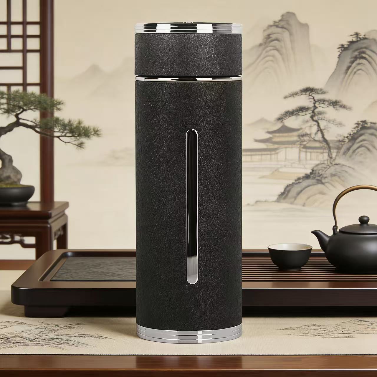【老凤祥】纯银保温杯999银杯定制/广告杯