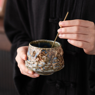 复古陶瓷咖啡杯 220ml窑变主人杯下午茶杯子茶杯浓缩咖啡杯