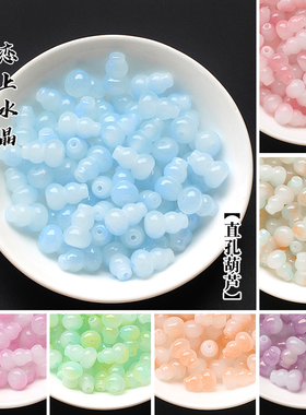 5颗价格10x15mm琉璃直孔葫芦神棍手链挂饰吊坠diy古风手工材料