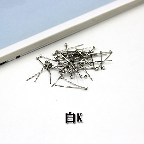 DIY 쥬얼리 액세서리 수제 금속 재료 - 원형 바늘 | 볼 바늘 4 색 [구리 소재] 1 팩 약 50 개