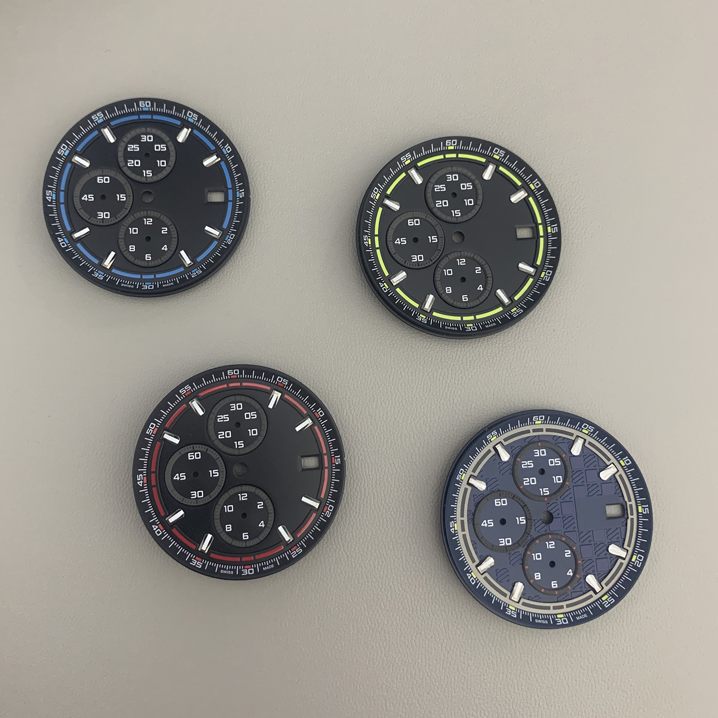 35mm多功能夜光表盘手表更换配件适合VK63VK67机芯